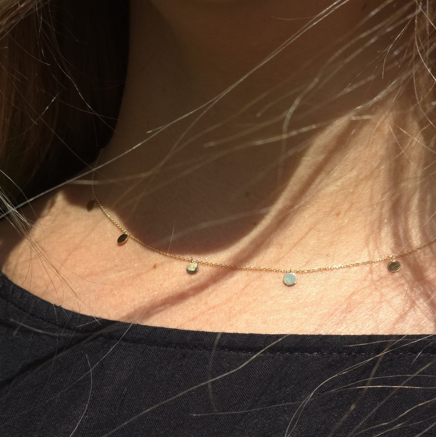 Embellished Disc Necklace