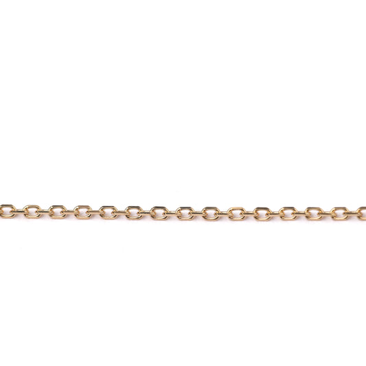 Gold chain on a white background