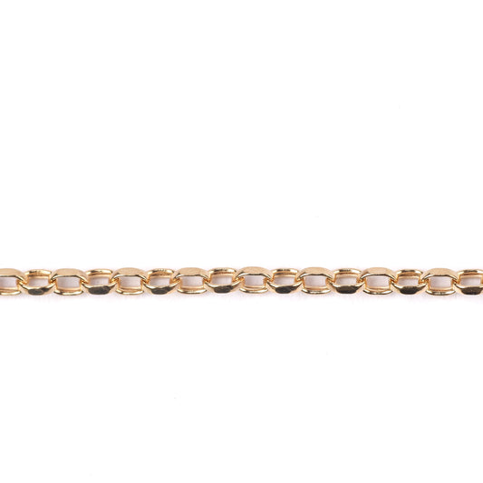 Gold chain on a white background