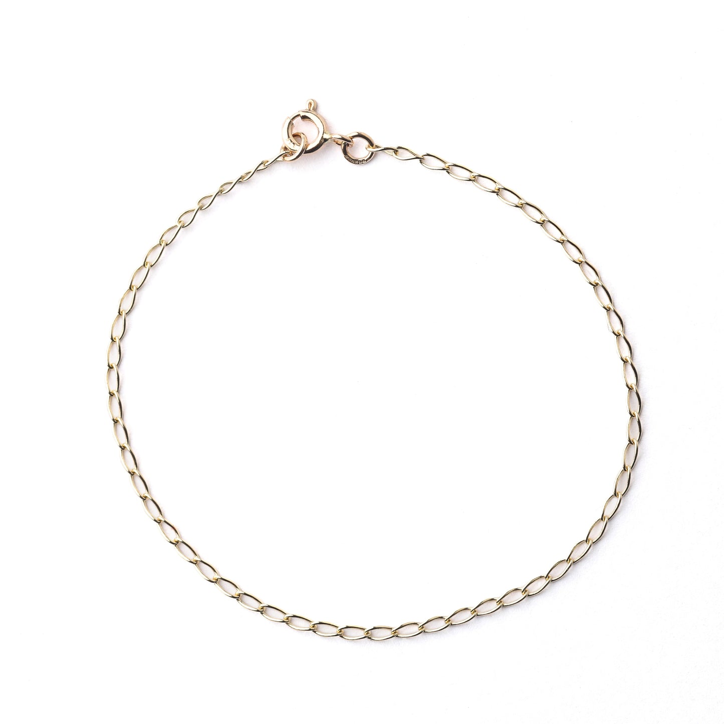 Gold Curb Chain Bracelet