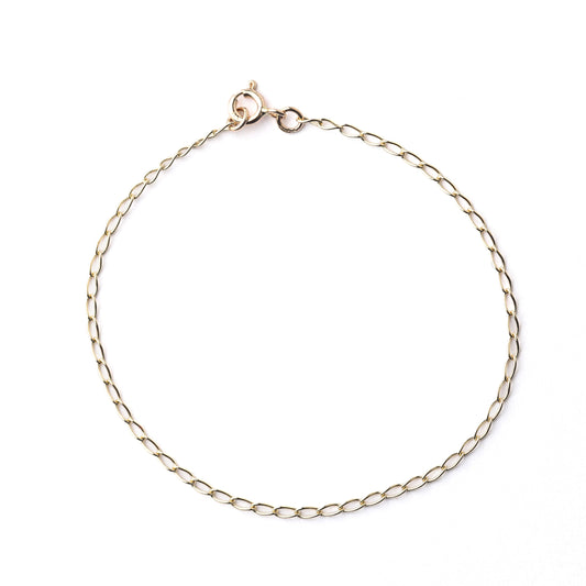 Gold Curb Chain Bracelet
